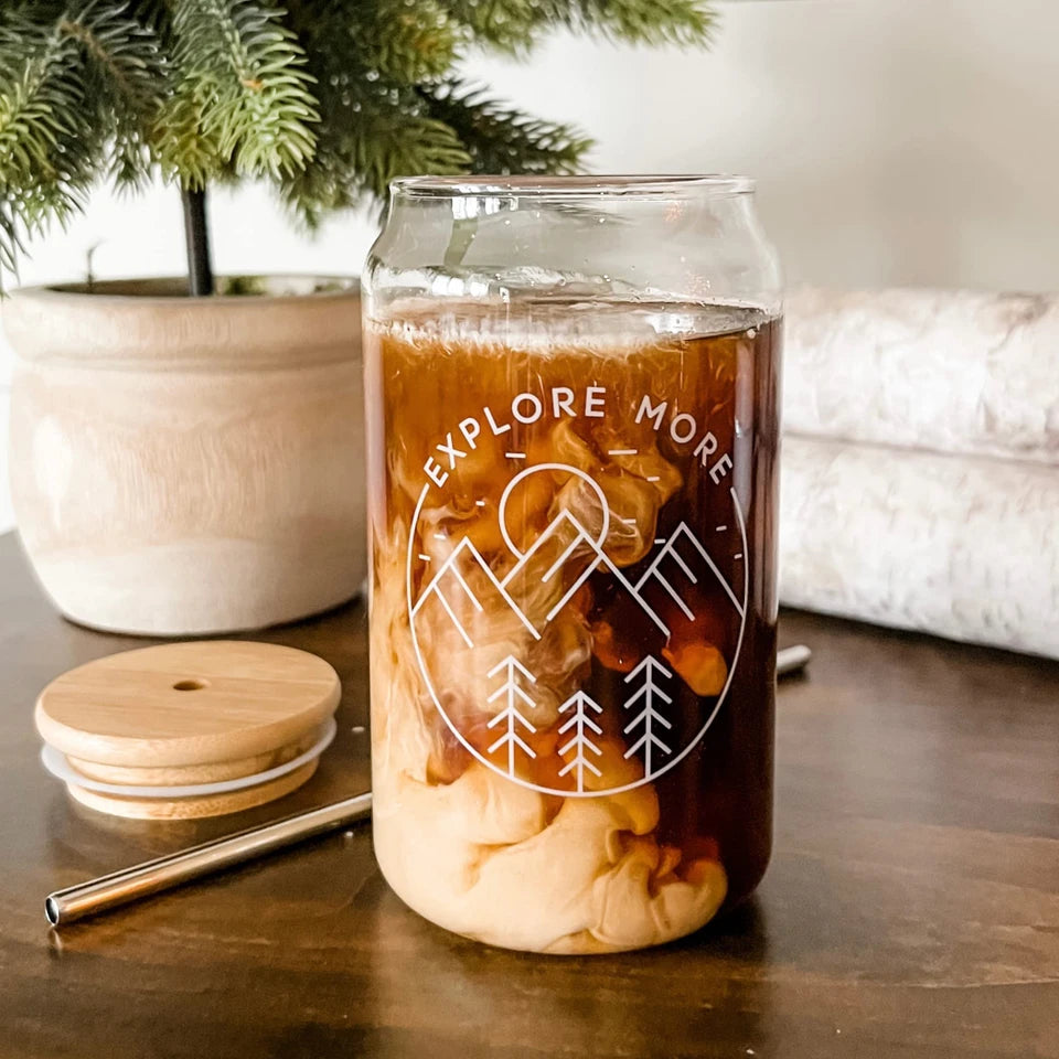 Glass Tumbler with Bamboo Lid