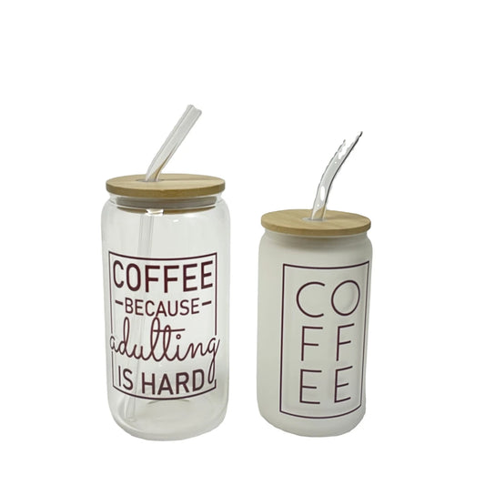 Glass Tumbler with Bamboo Lid